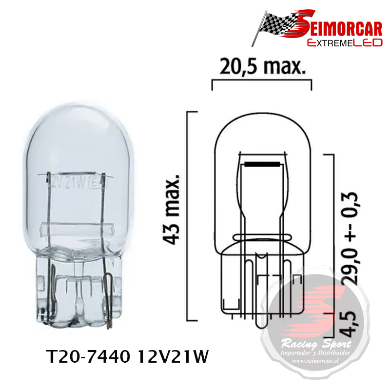 Ampolleta Cola Pescado T20 1 Contacto Blanca