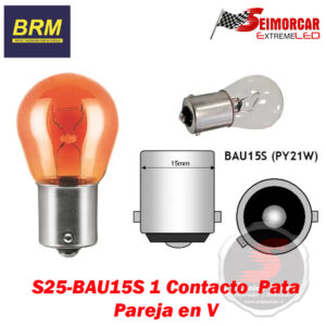 Ampolleta 1 Cont Ambar cacho en V