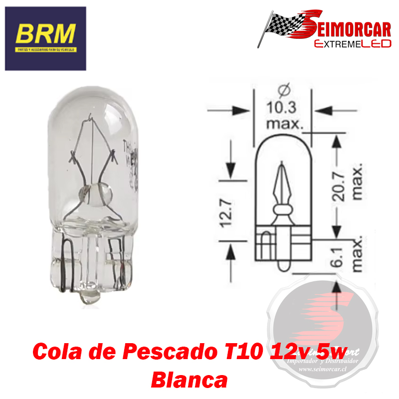 Ampolleta Halogena Cola Pescado T10